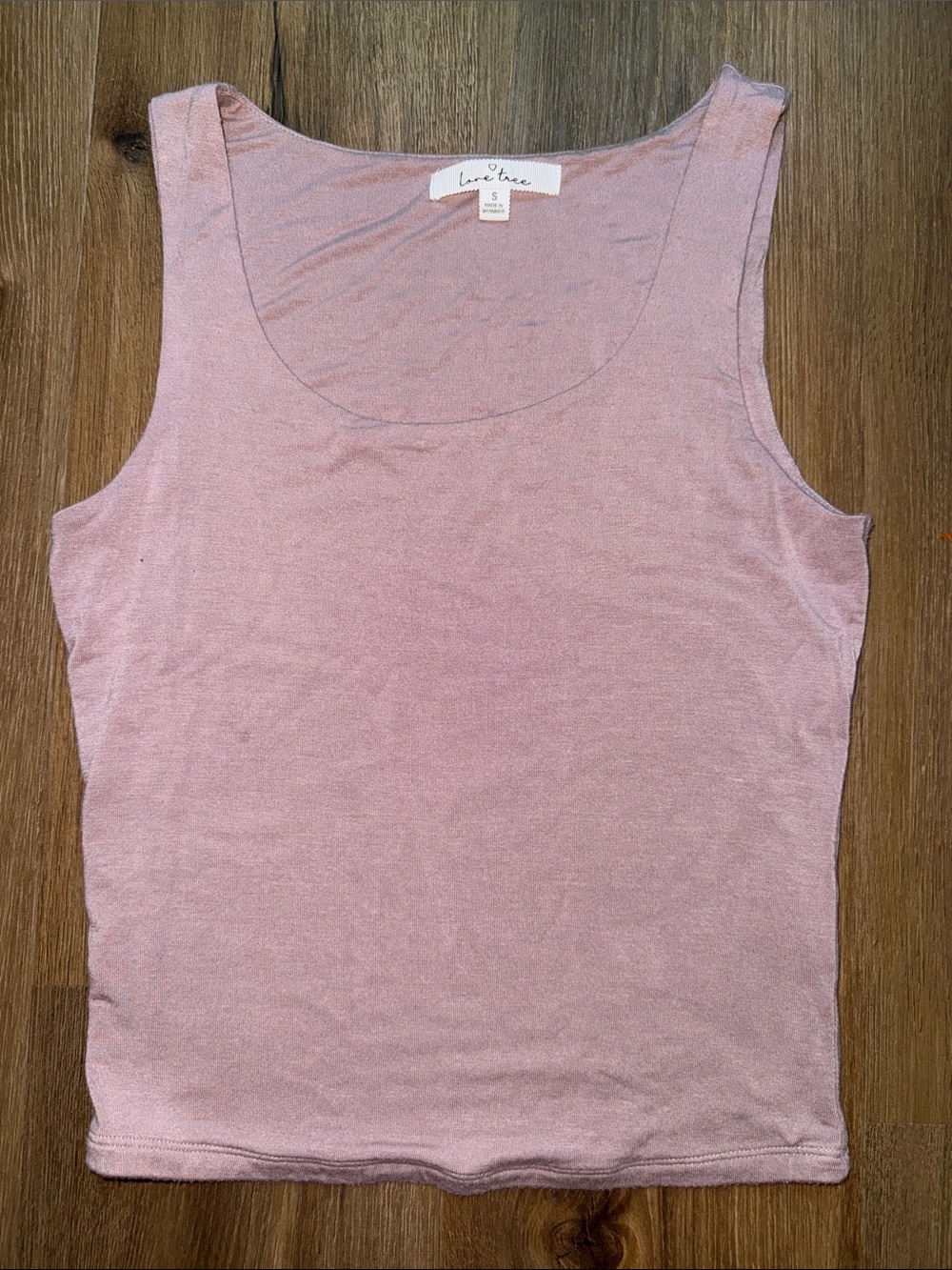 Love Tree Dusty Rose Scoop Neck Tank